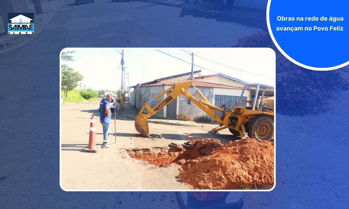 Obras na rede de água avançam no Povo Feliz