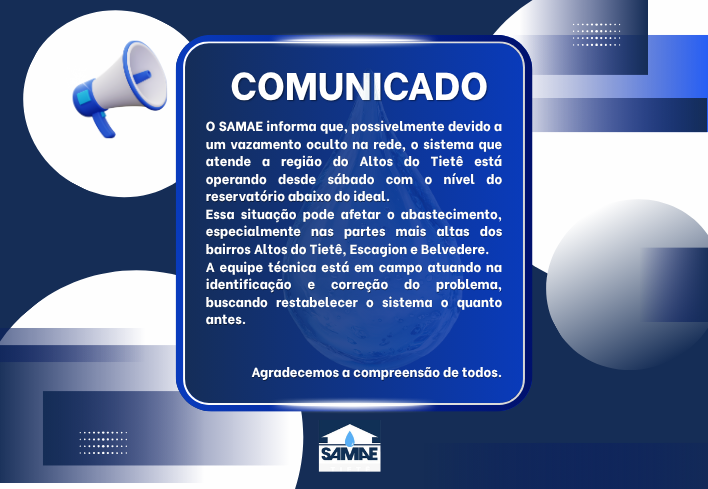 Intervenção no sistema que atende Altos do Tietê, Escagion e Belvedere